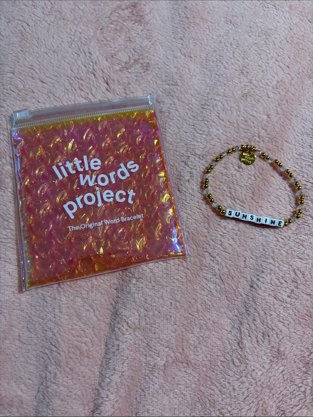 Little Words Project 'Sunshine' Gold Beaded Bracelet